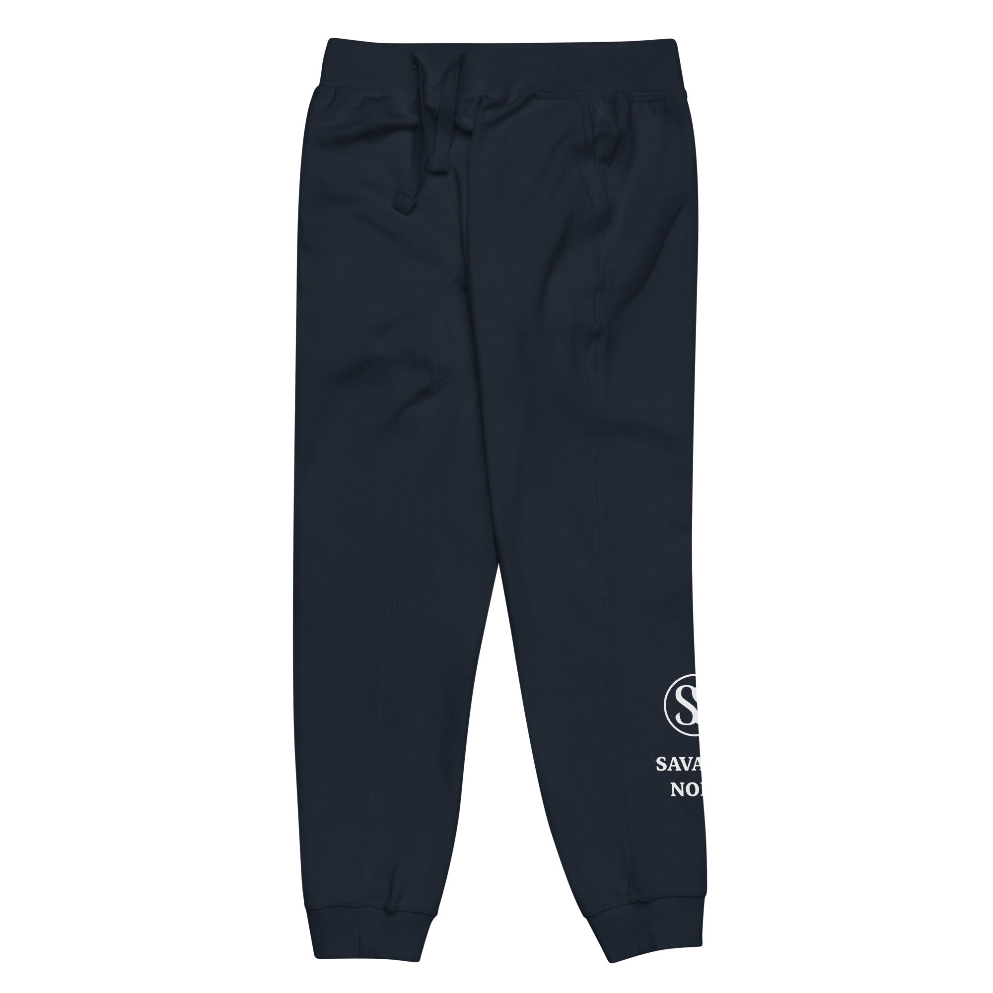 SAVANT NOIR black jogger pants featuring logo detail for luxury streetwear quiet pants style
