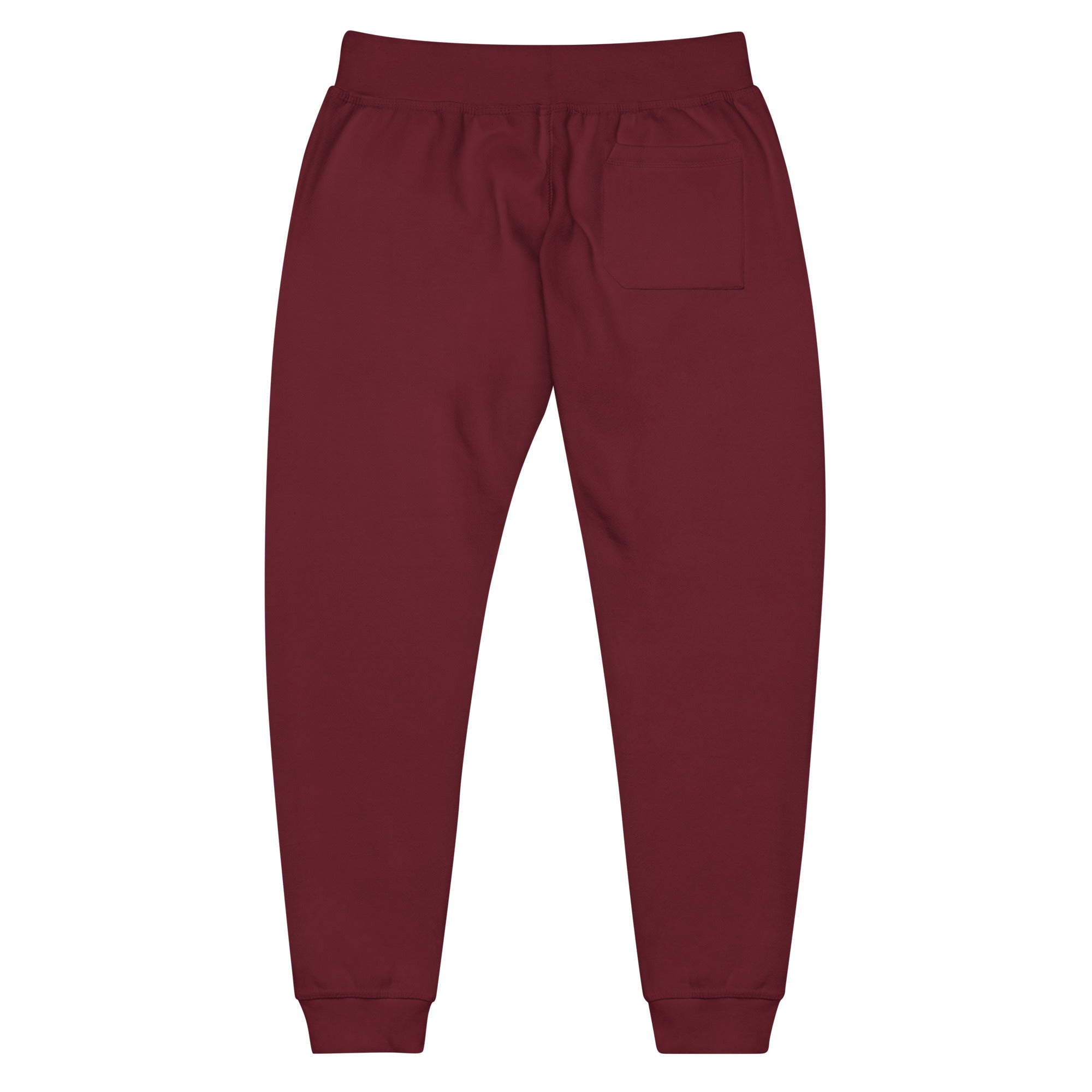 SAVANT NOIR refined modern essentials pants in burgundy with elastic waistband and back pocket